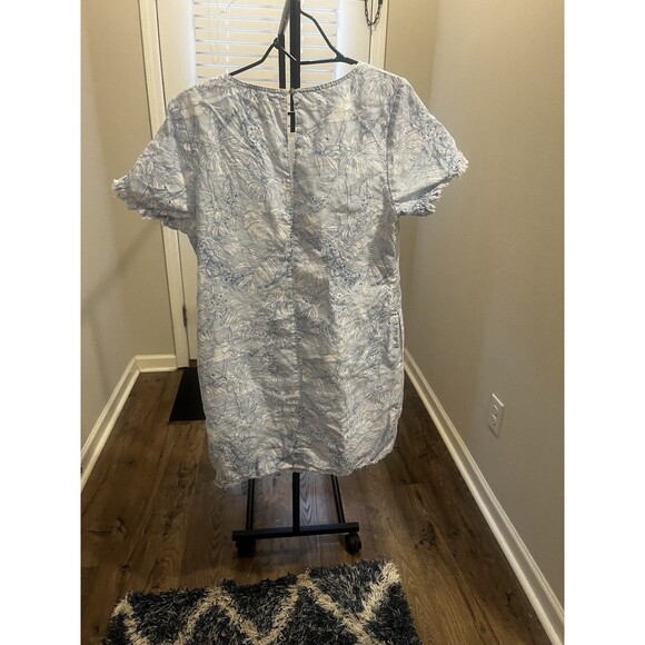 Tommy Bahama Short-sleeve Linen Shift Dress with A Tropical Print-Size M - Picture 10 of 10